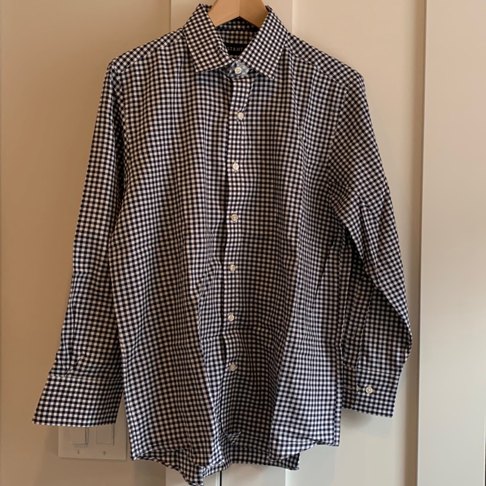 Stantt blue gingham button down